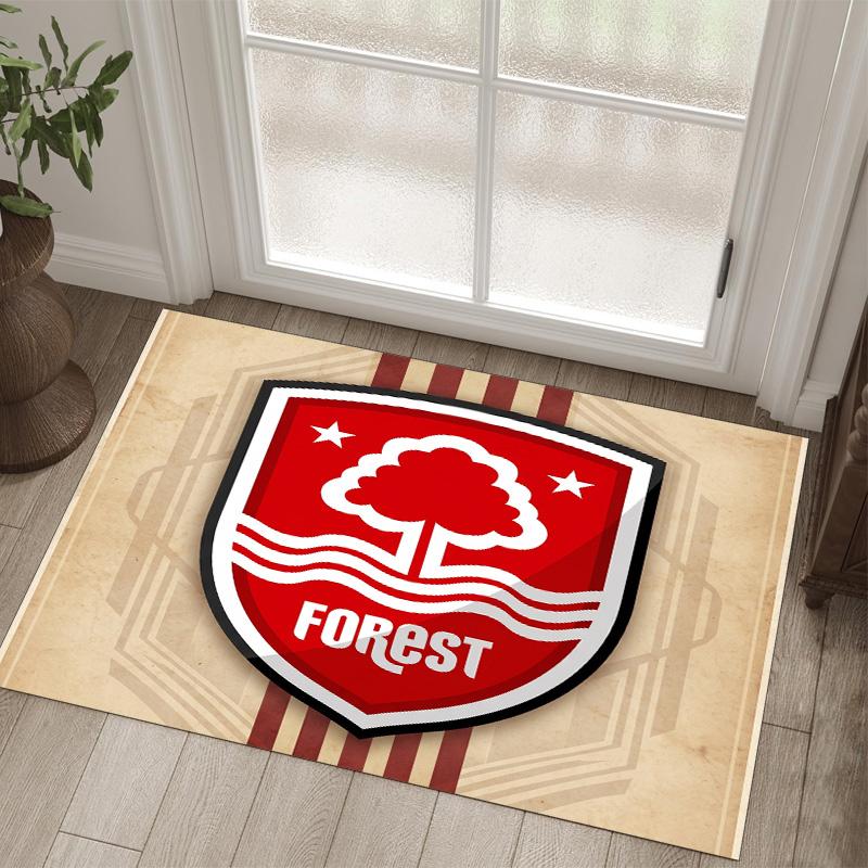 Nottingham Forest Design Kristall Samt Teppich Gemütlich Nicht?Rutschfester Teppich mit Aufdruck für Schlafzimmer Wohnzimmer Eingang