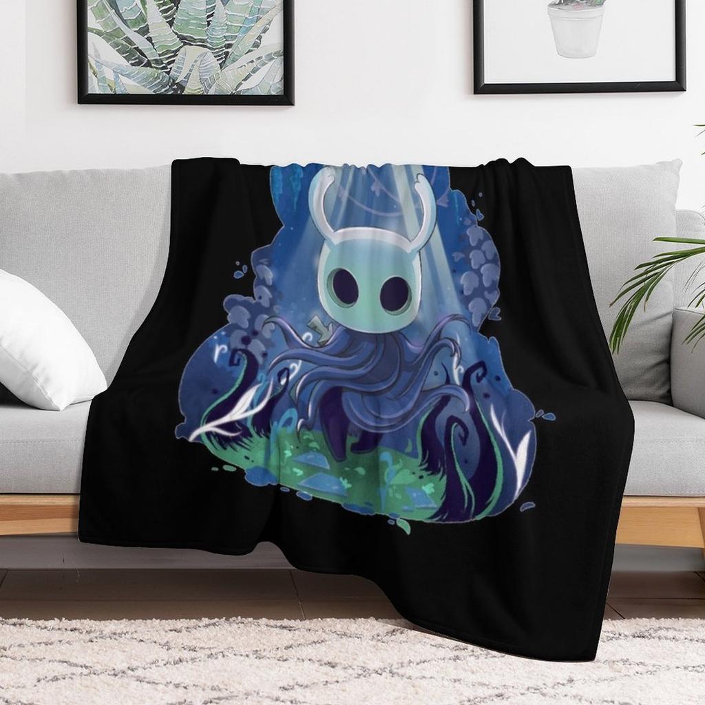 Hollow Knight The Knight Throw Blanket Anti Shedding Soft Fuzzy Blanket for Home