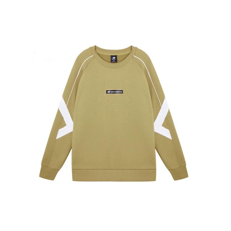 New Balance Athletics Logo-Print Sweatshirt Asia Sizing Brown Men s AMT11326-BEI S