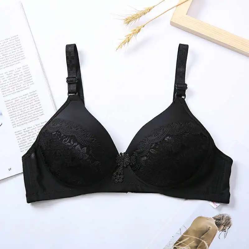 Gather Sexy Bra Large Size No Steel Ring Thin Bra Simple Cotton Skin-friendly Comfortable Shaping Bra