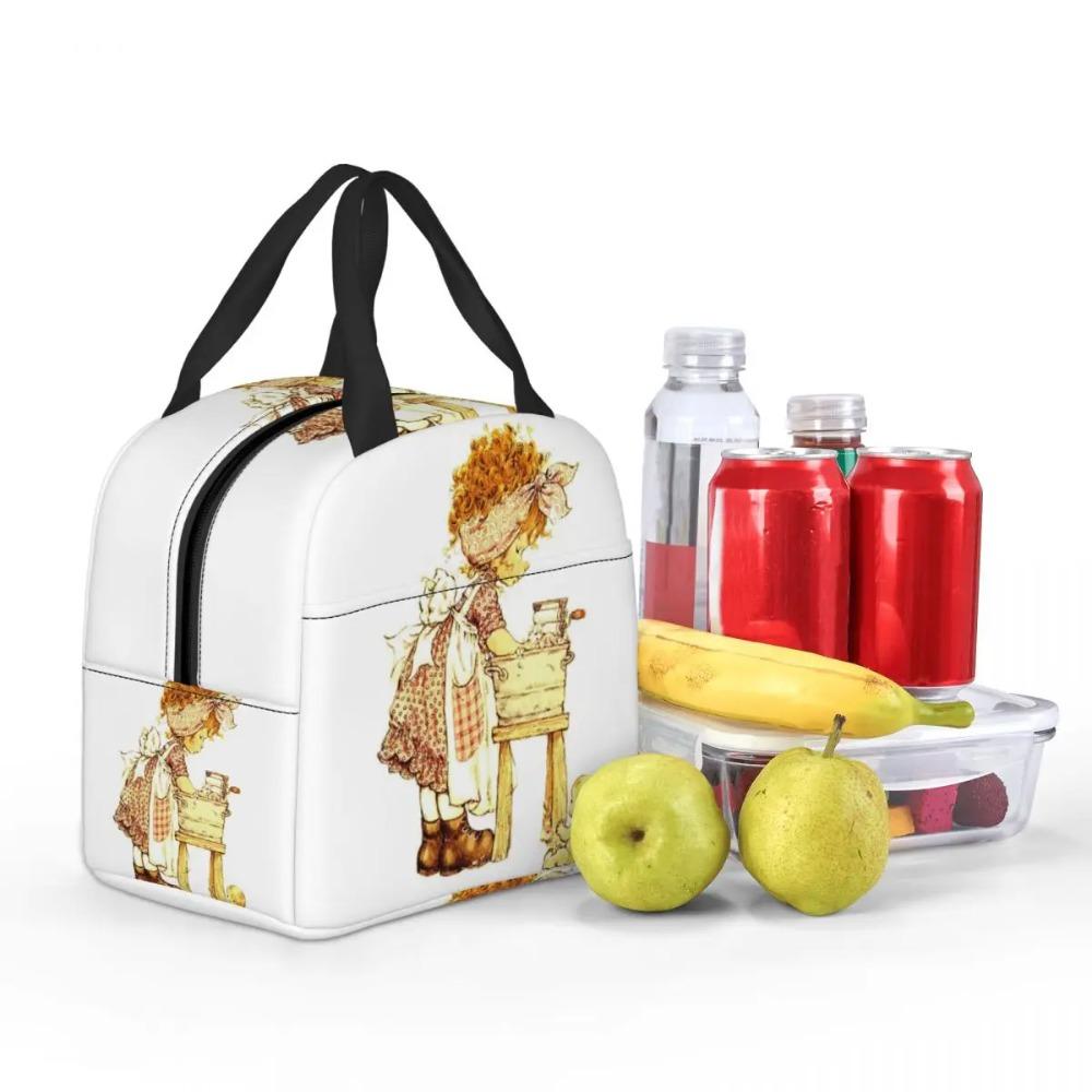 Sarah Kay Swing Girl Cartoon Insulated Lunch Bag for Women Kids Leakproof Food Boxes Thermal Lunch Box Tote