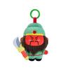 Qin Shubao Wealth God Keychain Yuchi Gong Plush God of Longevity Pendant  Backpack Decor