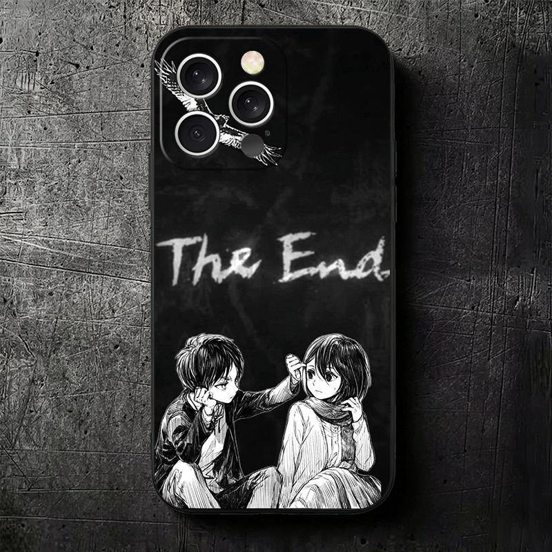 A-Attack On T-Titan Mikasa Soft Phone Case for iPhone 16 16E 17 Air 15 Pro Max 14 Plus 13 Mini 11 12 7 Black Cover Back Shell
