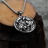 European and American Style Viking Animal Wolf Crow Personalized Fashion Pendant Necklace Stainless Steel Men's Jewelry