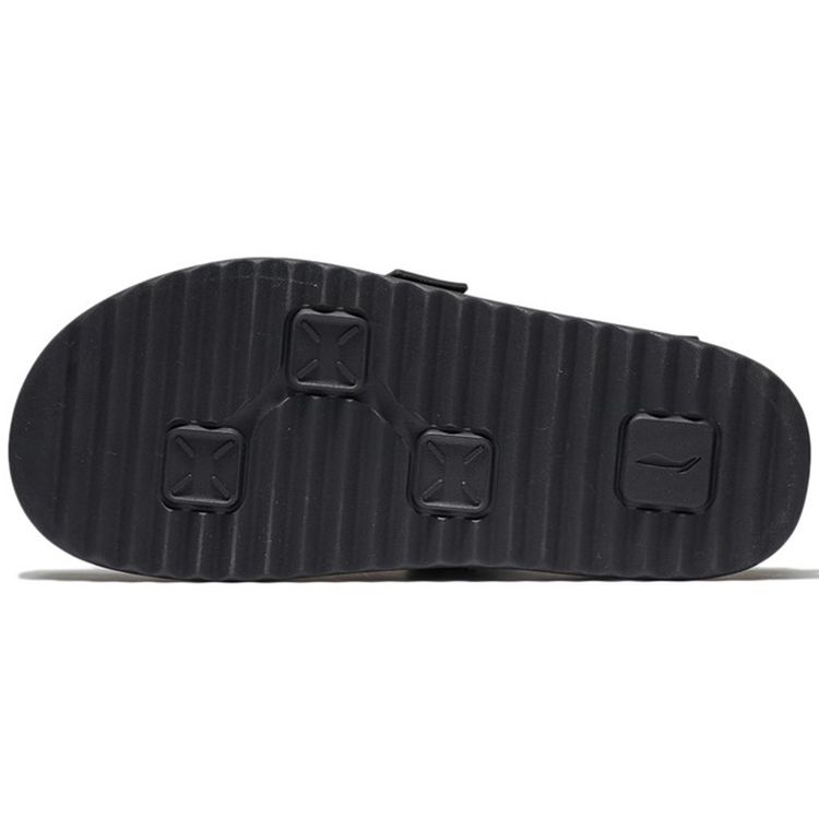 Sandalias de Playa Casuales de Moda Li Ning Calzado para Hombre Negro Gris AGUS009-3