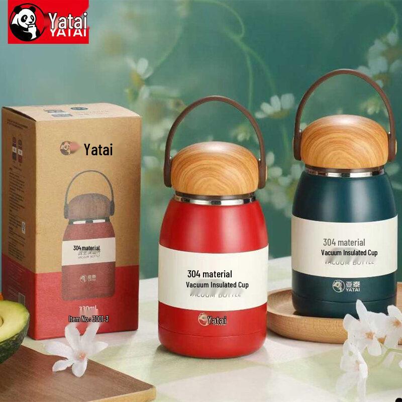 

YATAI Wood Grain Stainless Steel Thermos Cup 330ml