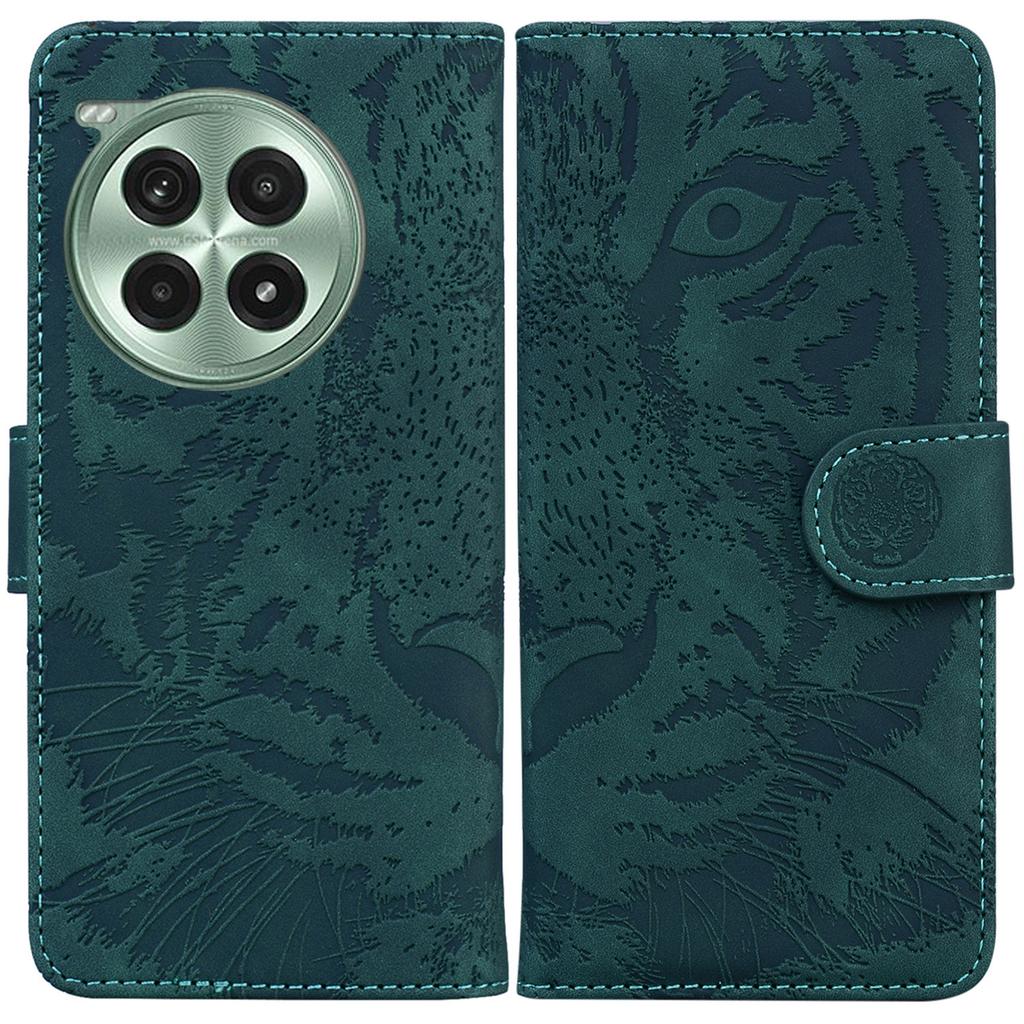 For OnePlus Ace 3 Pro 5G Phone Case Tiger Imprint Leather Wallet Cover