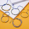 Pulsera Hecha a Mano Bandera de Ucrania Bandera Nacional de Ucrania Cuentas Amarillas Azules Cuerda Trenzada Pulseras con Colgante para Mujeres Hombres Joyería Regalo