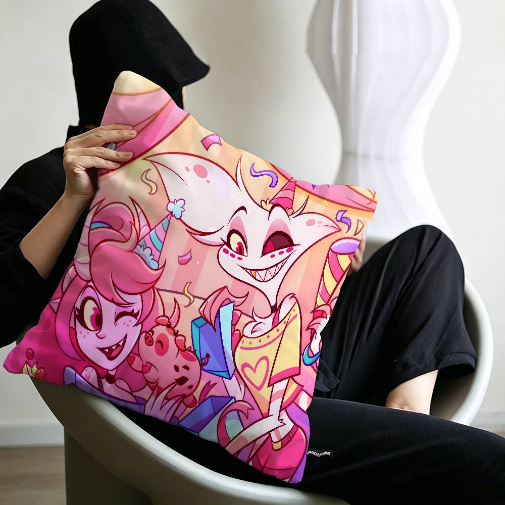 Anime Hhazbin Hhotel Angel Dust Cushion Cover Inches Farmhouse Decor Home Throw Pillow Covers for Couch Decorations