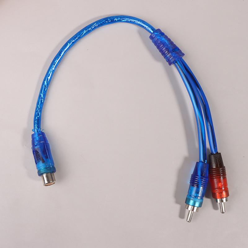 Car Mp3 Audio Rca Y Splitter 1Rca Female To 2Rca Male Adapter One Female To Two Male Cord Converter For Car Audio Amplifier