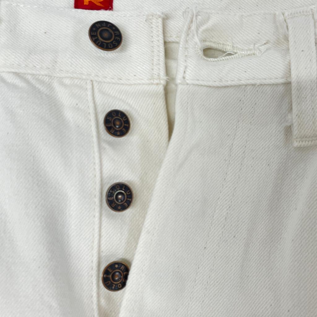 RESOLUTE AA710 Tapered Straight Denim Bottoms 31 whiteUsed