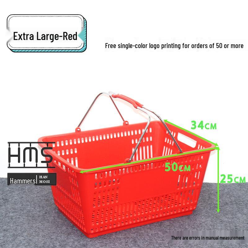 Thickened Handheld Plastic Shopping Basket - Suitable for Snacks, Household Vegetables, and Convenience Stores