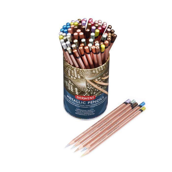 Derwent Metallic Colour Pencils Pot X72