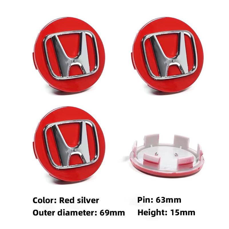 kymcz10 4Pcs Car Wheel Hub Cover Rim Center Cap Accessories For Honda Civic Fit Jazz Accord Pilot CRV Odyssey Passport City Shuttle HRV