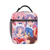 Cute Lucky Star Insulated Lunch Bag Large Anime Konata Izumi Miyuki Kagami Lunch Container Cooler Bag Lunch Box Tote Food Bag