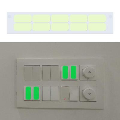 10Pcs/set New Waterproof Dark Night Bedroom Decor Home Vinyl Luminous Switch Stickers Button Decal