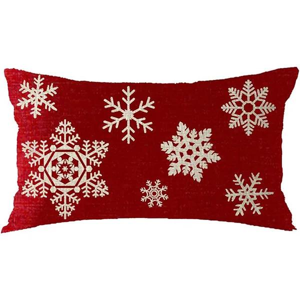 New Christmas Style Simple Letter Double-sided Printed Linen Pillow for Home Decoration, Sofa Waist Pillowcase