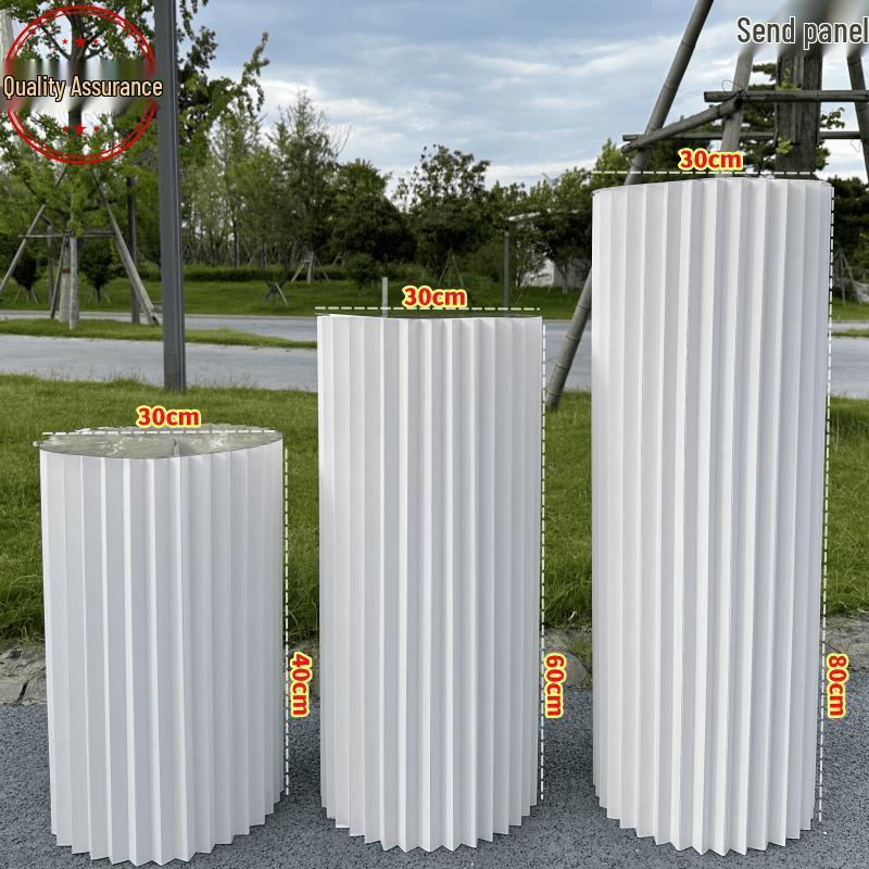 Wedding & Event Origami Dessert Display Stand - Round Foldable Columns for Cakes and Ornaments