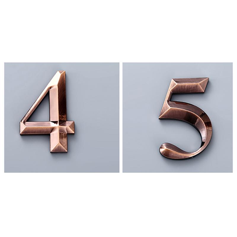 2.7-Inch Abs Metal Sensing Number Plate 7Cm Stereoscopic House Number Digital Door Head Stereoscopic Characters