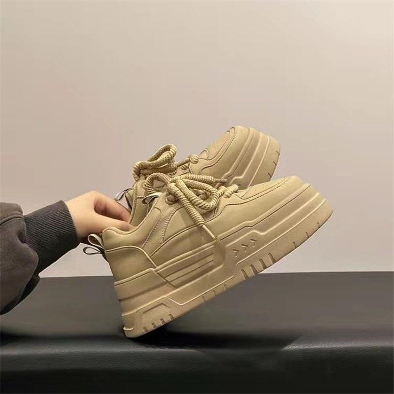  Women's Chunky Sole Forrest Gump Shoes Platform Casual Lace Up Sneakers