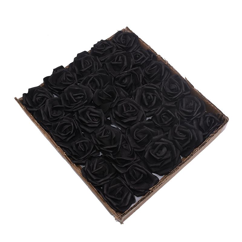 8cm Artificial Flowers Roses 25/30/20/10pcs Real Fake Roses With Stem for Wedding DIY Bouquets Home Artificial Flower Decoration