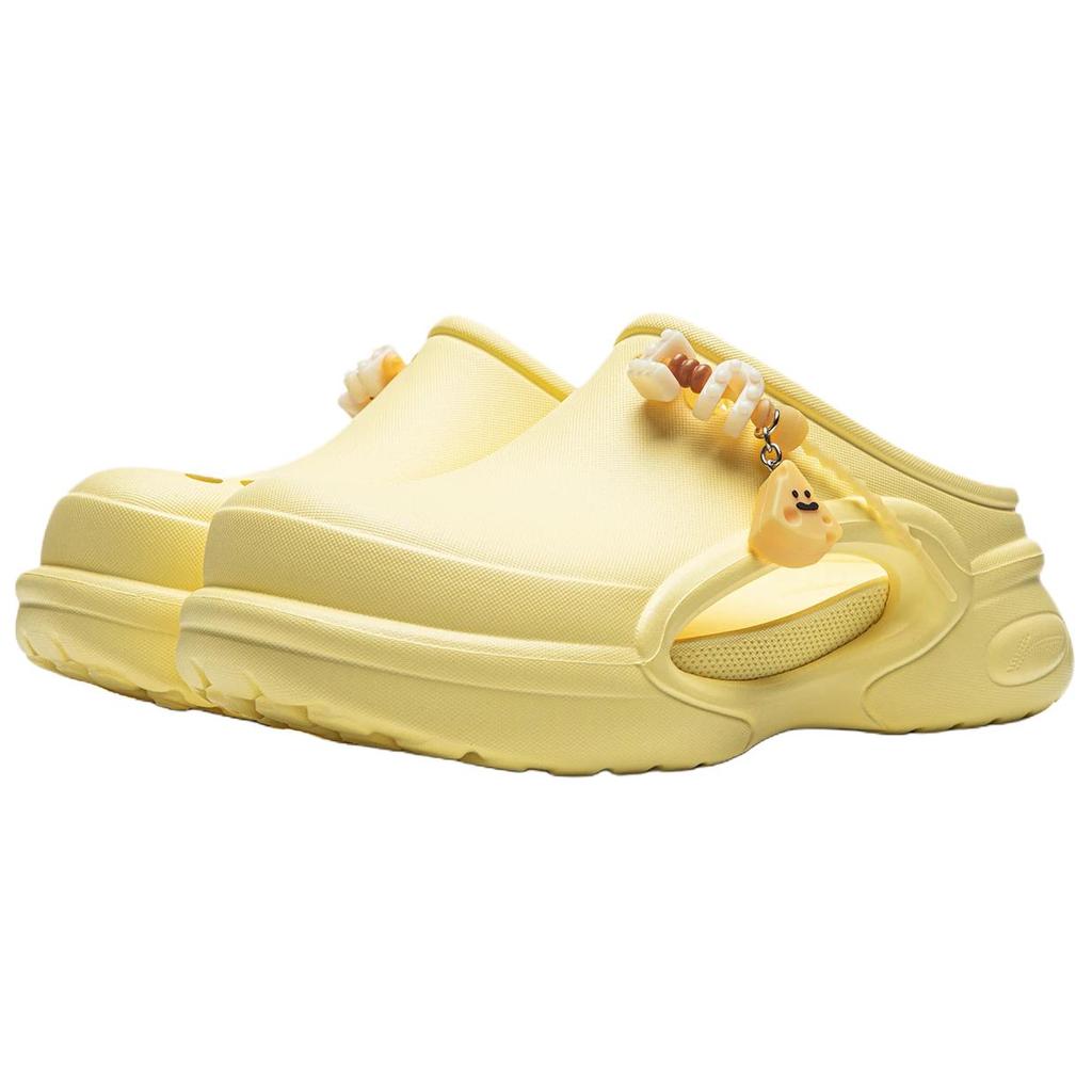 Li Ning Sports Lifestyle Gashapon Shoes EVA Soft Comfortable Trendy Clogs Unisex Shoes Pineapple-Yellow AGAW019-15