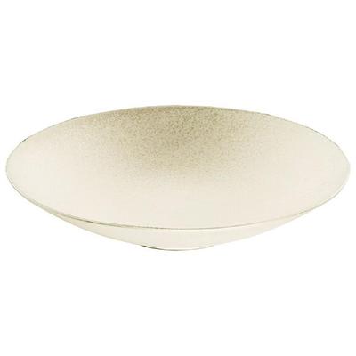 Oriental Bowl, 25cm, Silver-White, Simple and Stylish, Deep Bowl, Curry Plate, Pasta Plate, Soup Plate, Kiln-fired Finish, Microwave and Dishwasher Sa