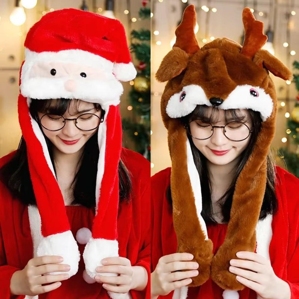 Windproof Santa Claus Hat Funny Reindeer Hat Creative Deer Hat Christmas Party