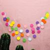 Rainbow Color Round Garland String Hang Banner Bunting Wedding Baby Shower Adult Kids Birthday Party Decoration Craft Supplies