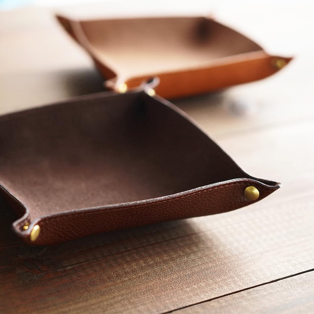 Nakota Colunaline Travel Leather Made In Japan with Tochigi for and Perfect for Business and Camel Tray, Leather, Eyeglasses, Money, Accessories,