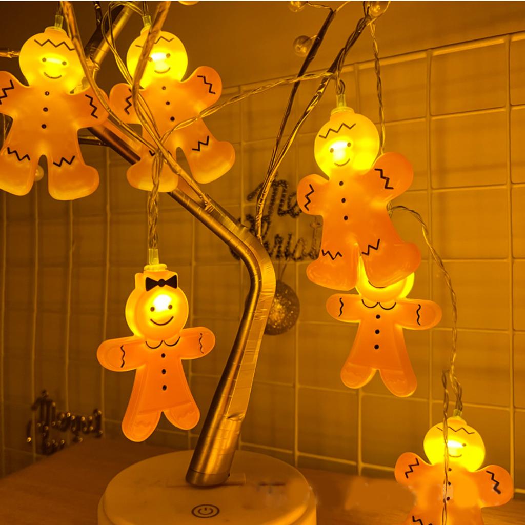 Christmas Festive Atmosphere Decoration Led String Lights, Small Lights, Children'S Cartoon Pendants, Colored Light Strings