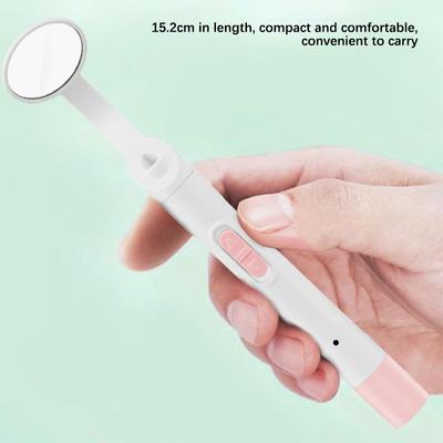 1 Pz Luce LED Dentale Specchio Orale Portatile Riutilizzabile Dentista Controllo Orale Antiappannamento Luminoso Igiene Cura Denti Pulizia Strumento