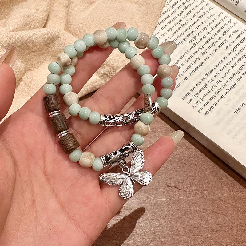 Ceramic Bracelet Chinese Retro Beaded Bracelet Boho Style Fashion Accessories