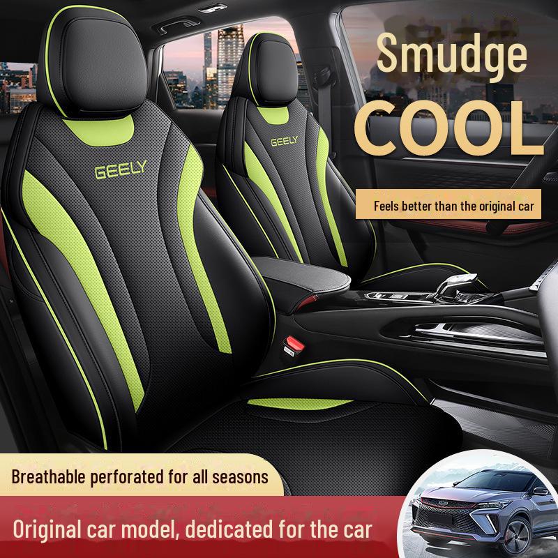 Binyue Cool 2022 Universal Leather Car Seat Covers - Four Seasons, Detachable, Full Surround Design