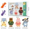 Montessori Animal Threading Wooden Toys Kids Toys Learn Basic Life Skills Teaching Aids Fine Motor Early Educational Toys Gifts