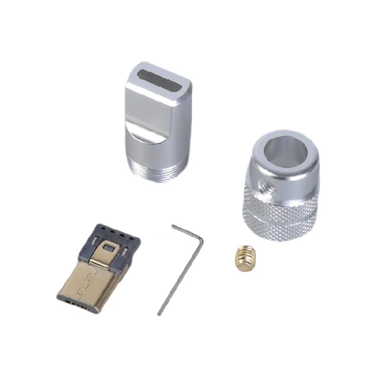 

Высокоскоростной USB 5-контактный штекерный разъем для пайки с корпусом из алюминиевого сплава для кабелей диаметром 4,0 мм 6,0 мм серебряный