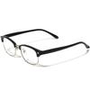 Bercute x Clear Fashion Fashion Clear Slightly and UV Black/Silver Glasses, Non-Prescription Glasses, Glasses, Lenses, Tough, Bad, Men's Women's