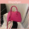 Trendy Fashionable Shell Bag For Women In Black White Green Khaki And Rose Red