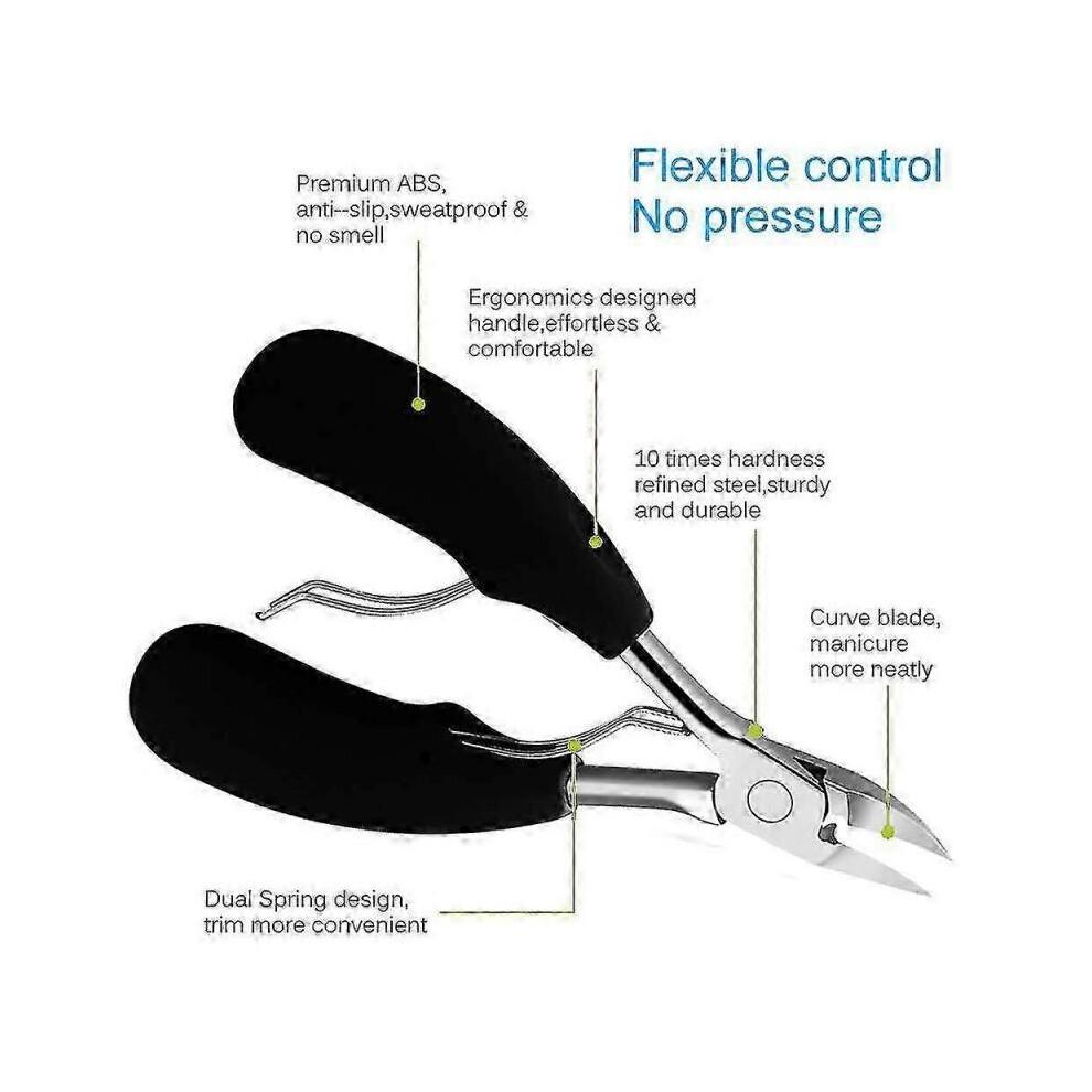 Podiatrist Toenail Clippers, Professional Thi Ingrown Toe Nail Clippers for Men Seniors, Pedicure Clippers Toenail Cutters, Super Curved B,1419