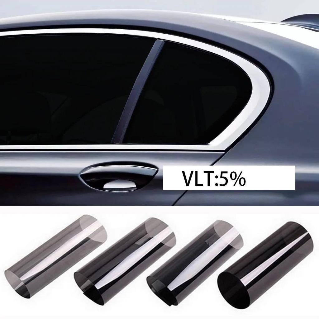 5/15/35/50 % VLT Black Window Tint Film Glass Sticker Solar Sun Shade Film for Car UV Protector Sticker Films Auto Home Roll