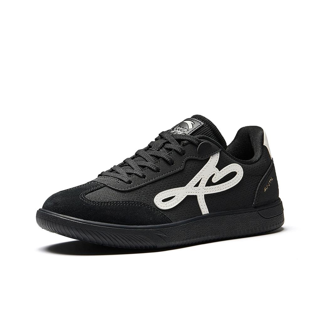 Anta Dance Trendy Versatile Non-Slip Casual Shoes Women Sneakers Black Ivory-White 922618009-10