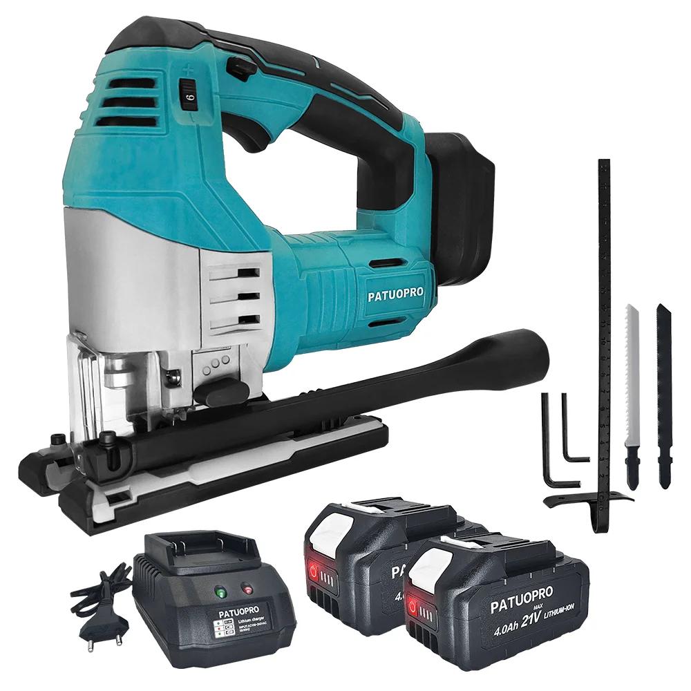 6-Speed Brushless Jig Saw Cordless Electric Jigsaw 4-Position Orbital Jigsaw Woodworking Power Tools For Makita 18V Battery