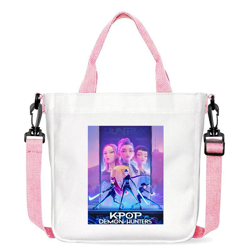 Horký prodej KPOP Dívčí skupina Demon Hunter Tištěná plátěná taška Módní dámská dojížděcí taška přes rameno crossbody
