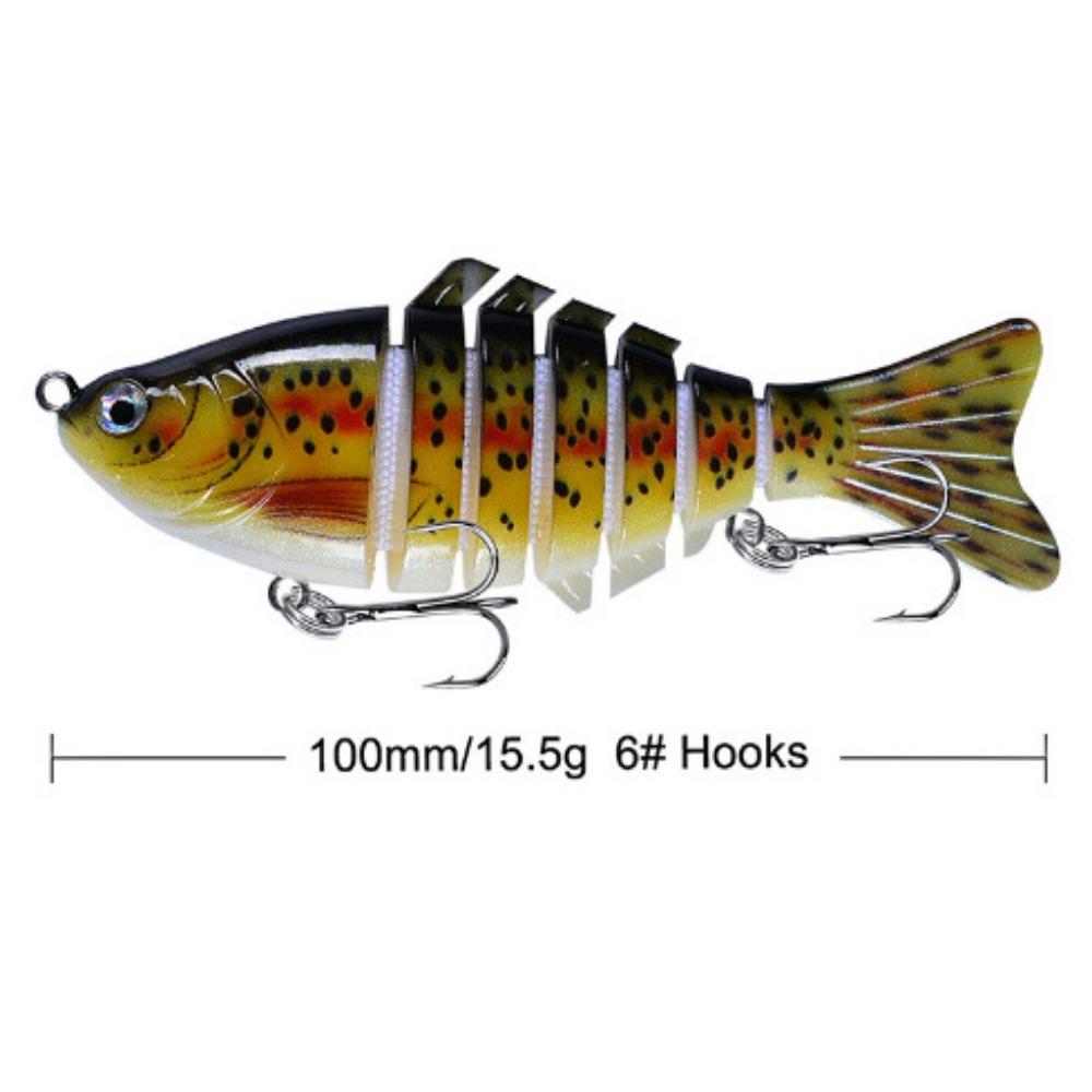 

10Cm Luya Bait Plastic Hard Bait 15.5g Multi-section Fish 7 Sections Luya Bionic Bait Fake Bait
