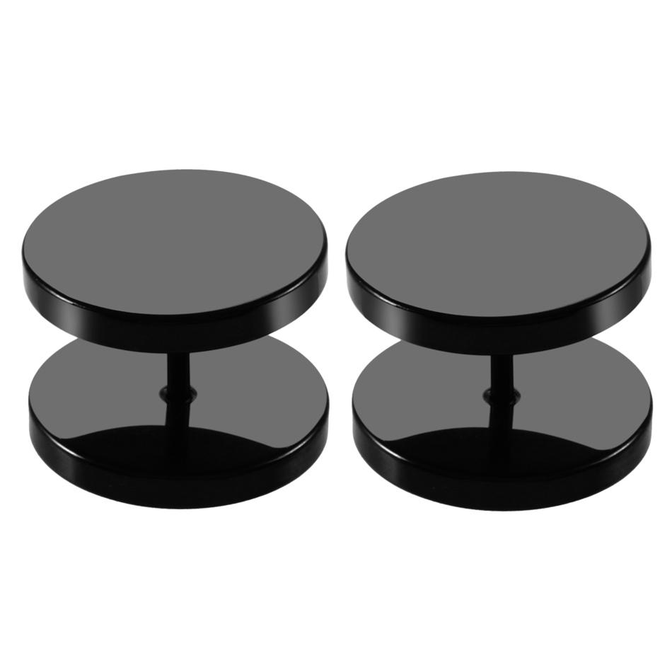 2pcs/lot Fashion Steel Punk Stud Earrings For Men and Women Gothic Pop Hip Hop Fake Earrings Jewelry Gift 6-14mm