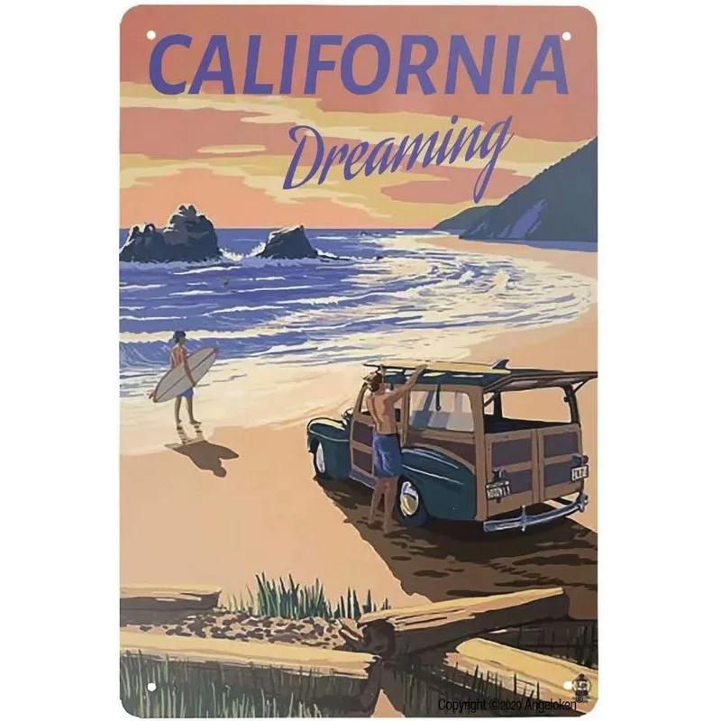 Metal Tin Signs Budapest Dublin Wall Decoration Plaque Vintage Art Poster Iron Painting for Man Cave Home Cafe Garden Club Ba