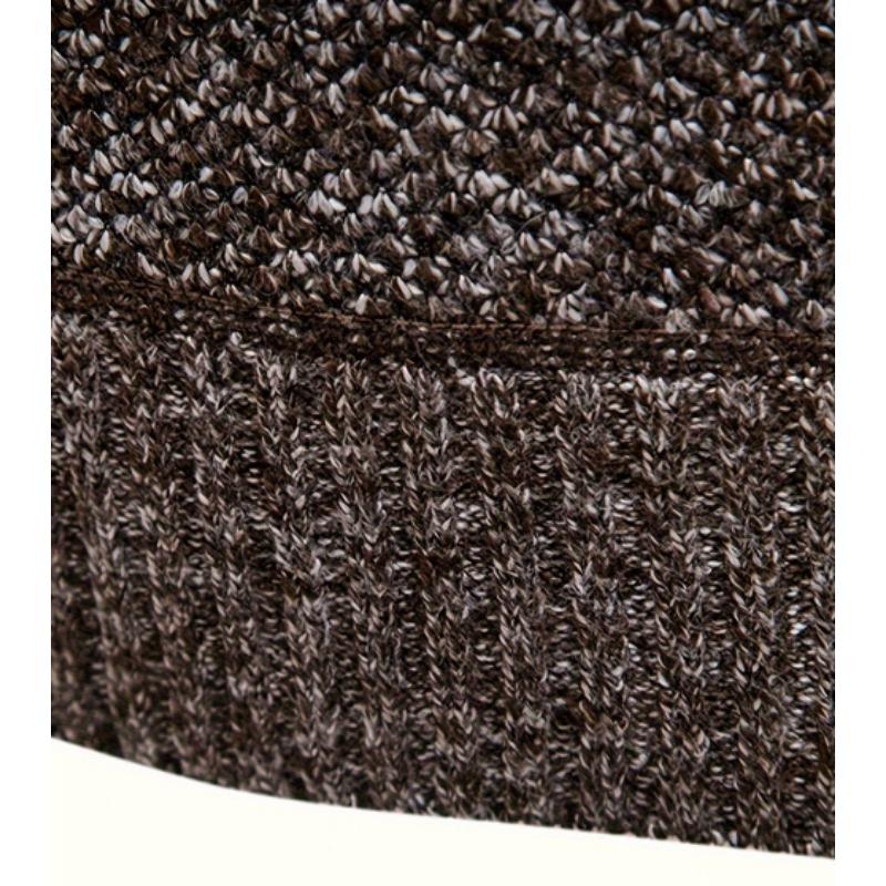 Men S Fleece Lined Half Zip Stand Collar Slim Fit Knit Sweater
