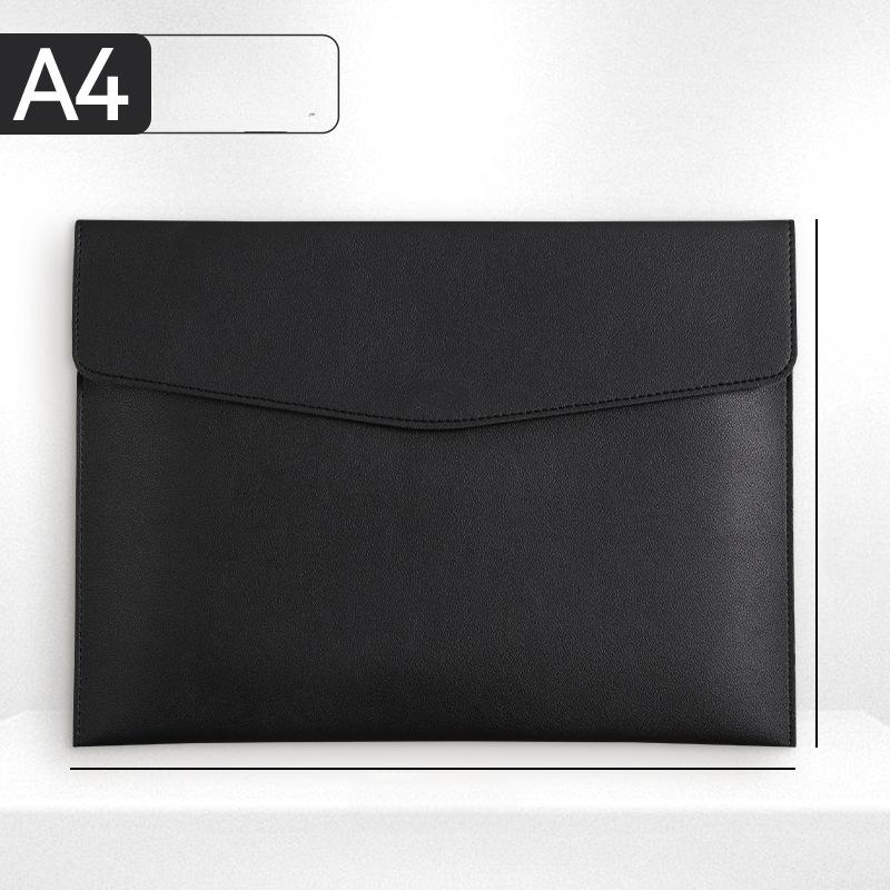 Faux Leather Document Bag, Business Information Bag, A4 Folder, School and Office Supplies, Storage Bag