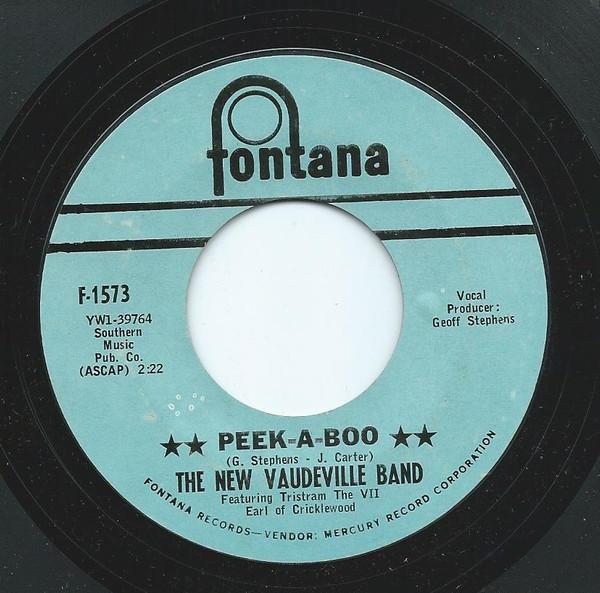 

7inch Record NEW VAUDEVILLE BAND - Peek-A-Boo F1573 Fontana 1967 US Pop Used