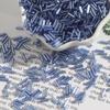 Silver-Filled 2x7mm Rice Tube Glass Beads for Handmade DIY Jewelry and Clothing Accessories